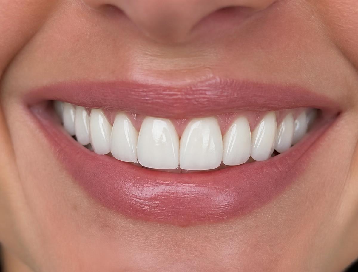 Sorriso após lentes de contato dental com resultado natural